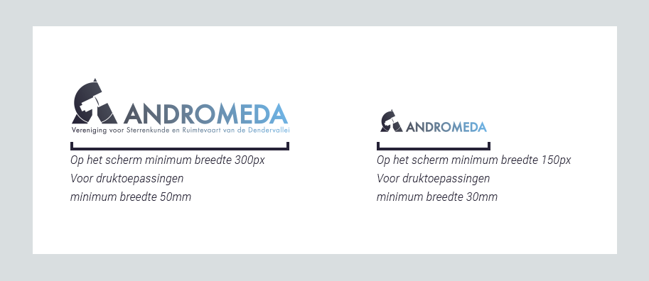 Logo's in evenwicht met en zonder baseline.